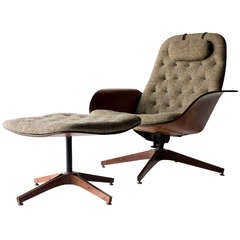 George Mulhauser Lounge Chair and Ottoman for Plycraft