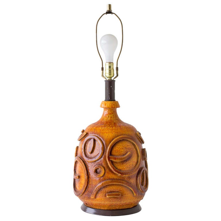 Mid Century Pottery Lamp
