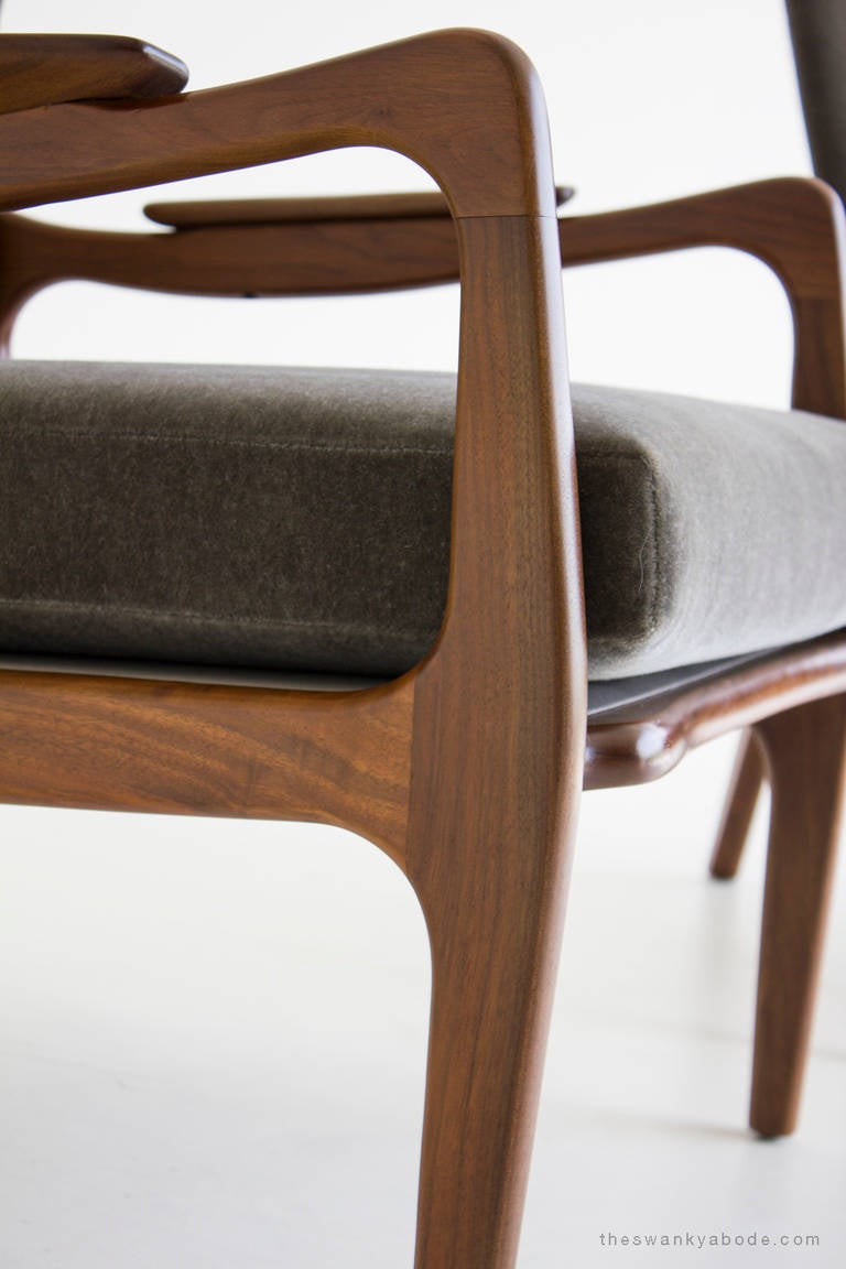 Walnut Adrian Pearsall Wing Armchairs for Craft Associates