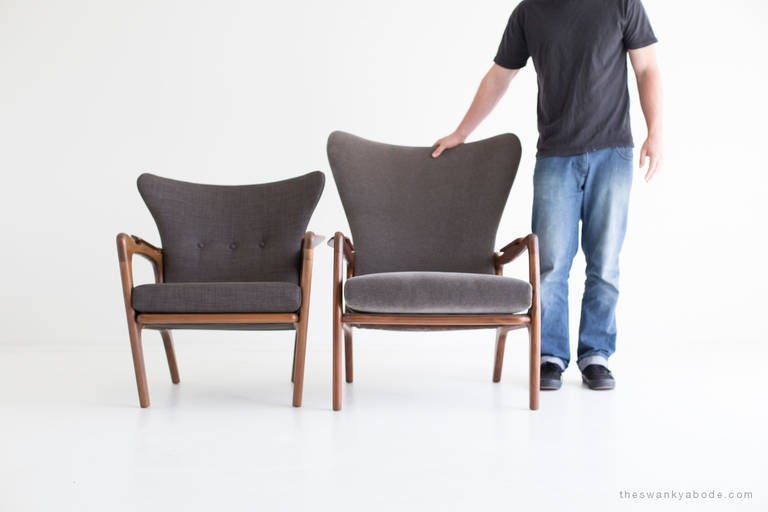 Adrian Pearsall Wing Armchairs for Craft Associates 3