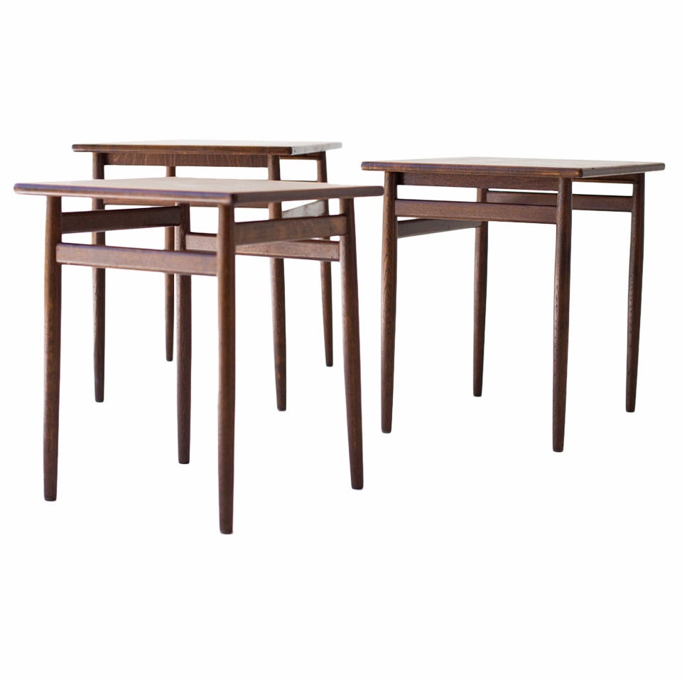 Rosewood Nesting Tables by Tove & Edvard Kindt-Larsen for Seffle Mobelfabrik