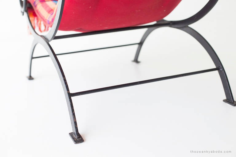 Mid-Century Wrought Iron Lounge Chairs 3