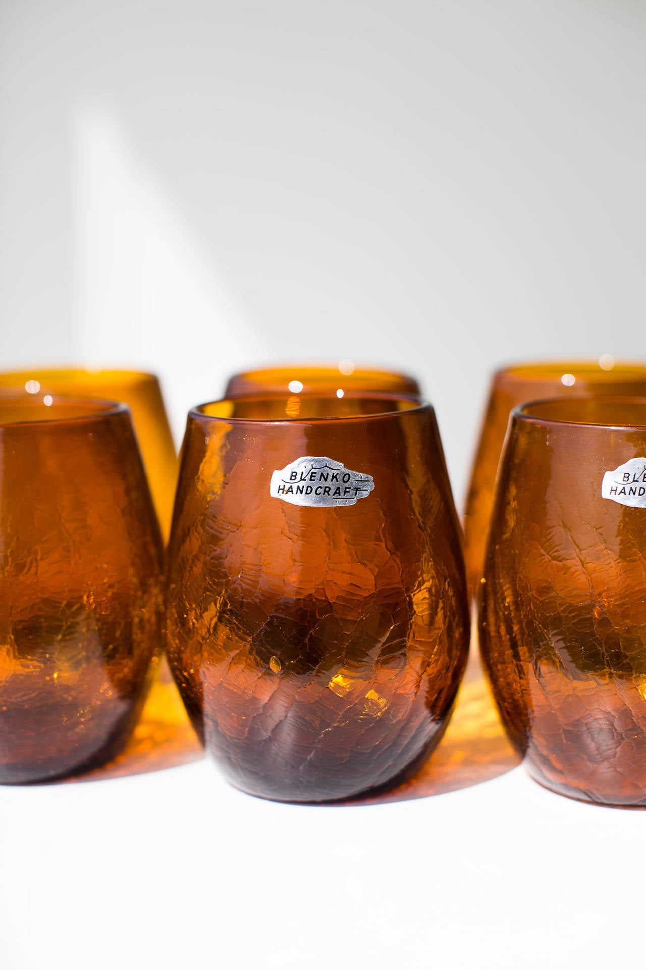 vintage blenko drinking glasses