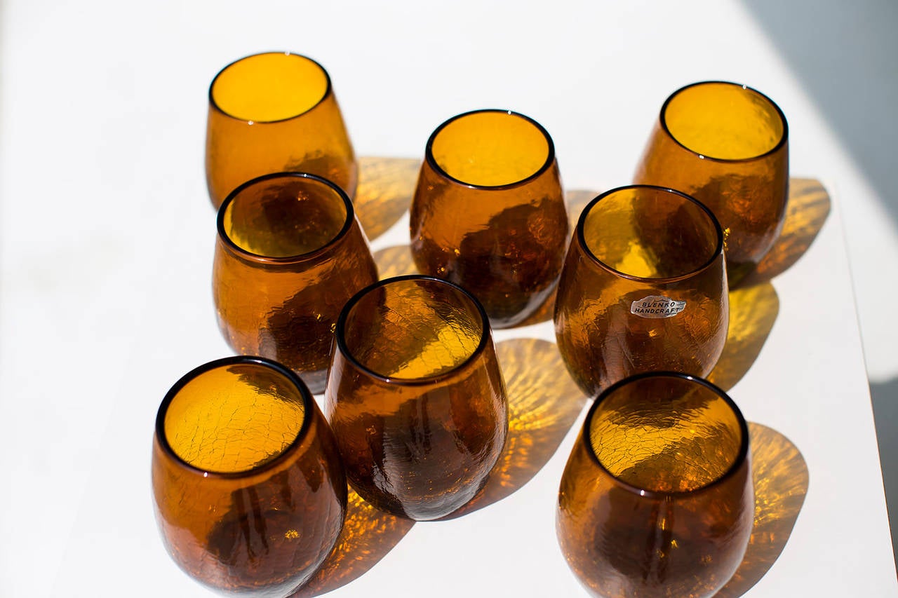 vintage blenko drinking glasses
