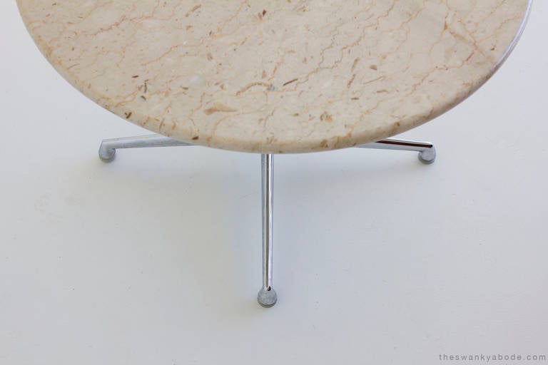 Ray and Charles Eames La Fonda Marble Side Table In Good Condition In Oak Harbor, OH
