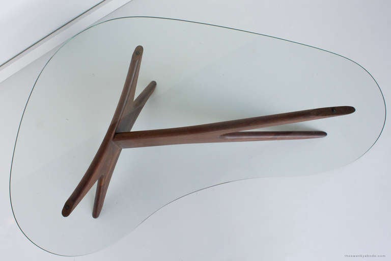 American Adrian Pearsall Kidney Shaped Coffee Table for Craft Associates