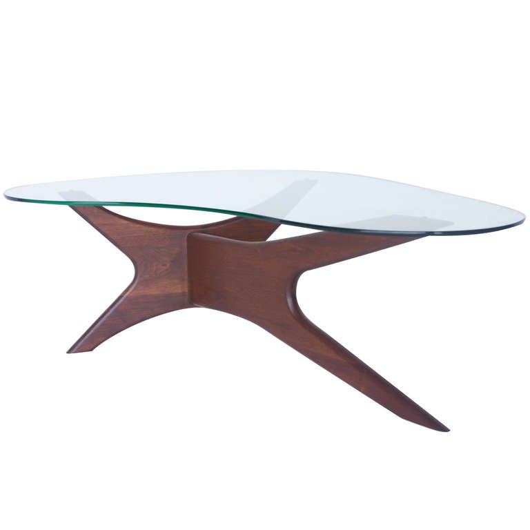 Adrian Pearsall Kidney Shaped Coffee Table For Craft Associates At Adrian Pearsall Kidney Shaped Coffee Table for Craft Associates 1 - Adrian Pearsall Kidney Shaped Coffee Table For Craft Associates At