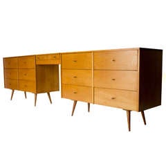 Vintage Paul McCobb Dressers with Vanity for Winchendon, Planner Group Series