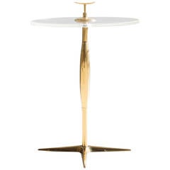 Stiffel Brass and Lucite Side Table
