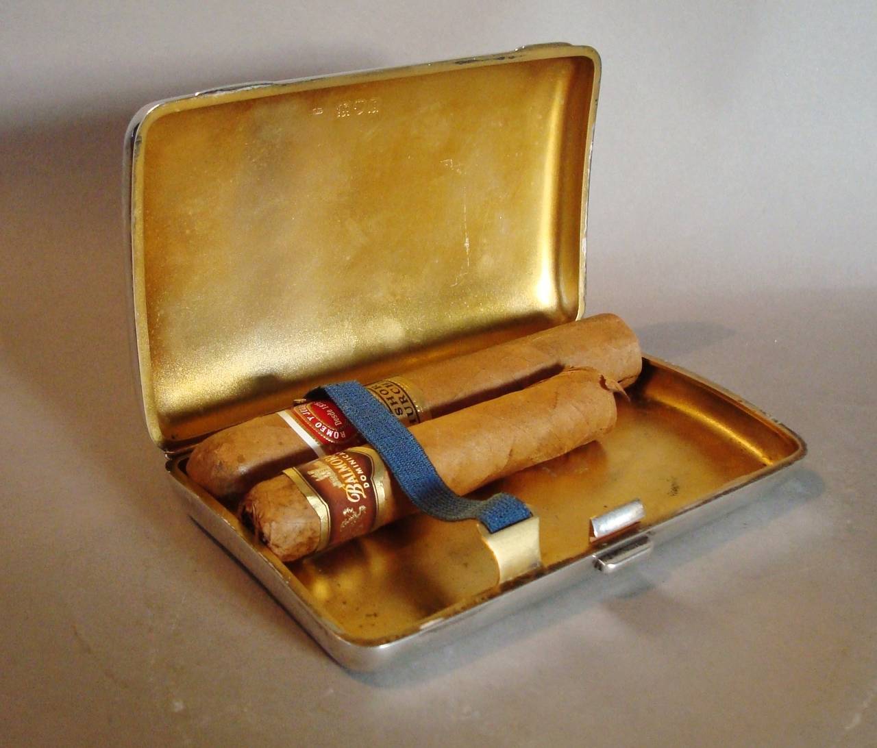 English Superb Quality 19th Century Silver and Enamel Cigar Case