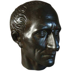 Good 19th Century 'Bronzed' Plaster Bust of Julius Caesar