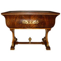 An Impressive 19th Century Danish Mahogany and Burr Elm Jardinere/Wine Cistern