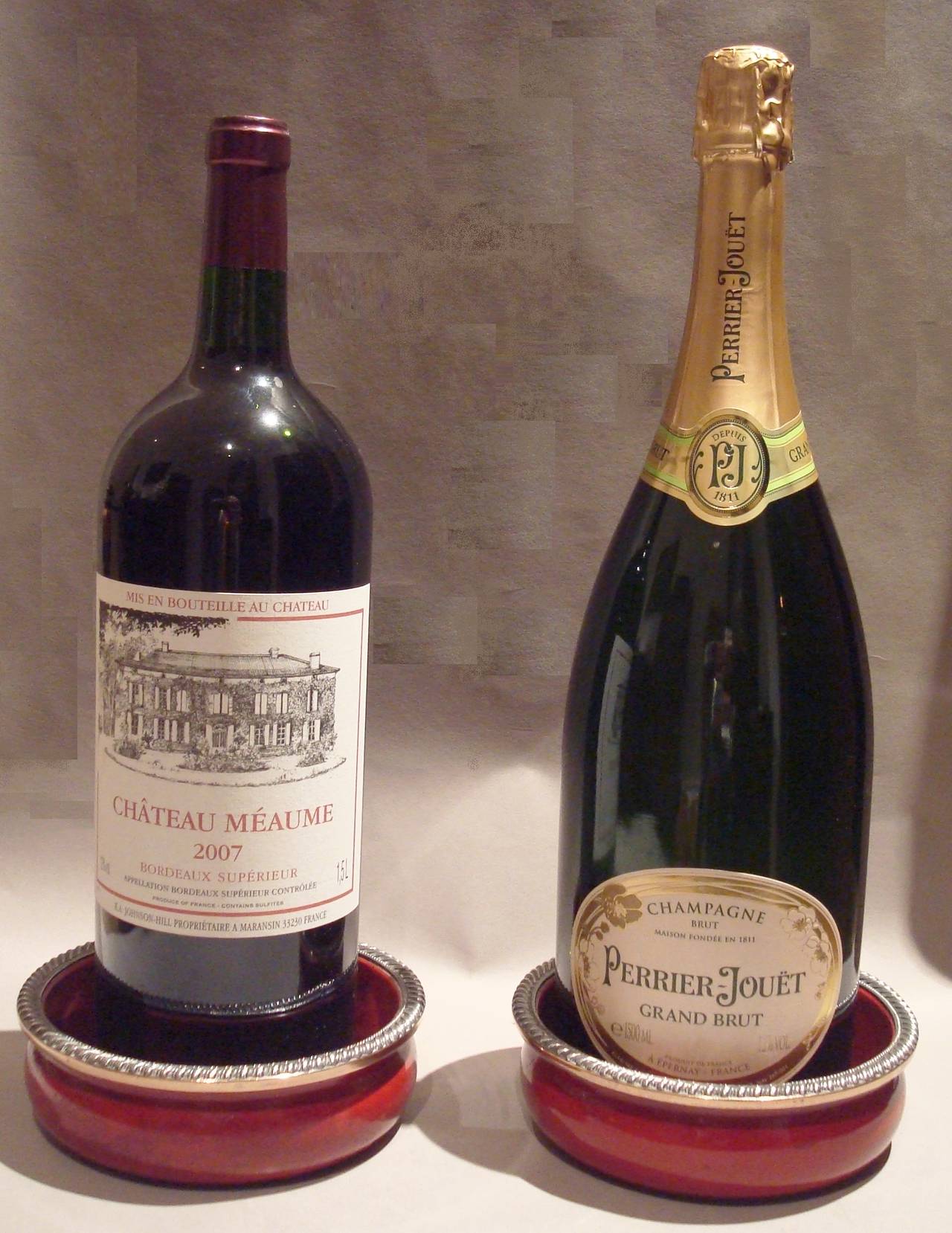 Fine English Regency Pair of Papier Mâché Wine Coasters 6