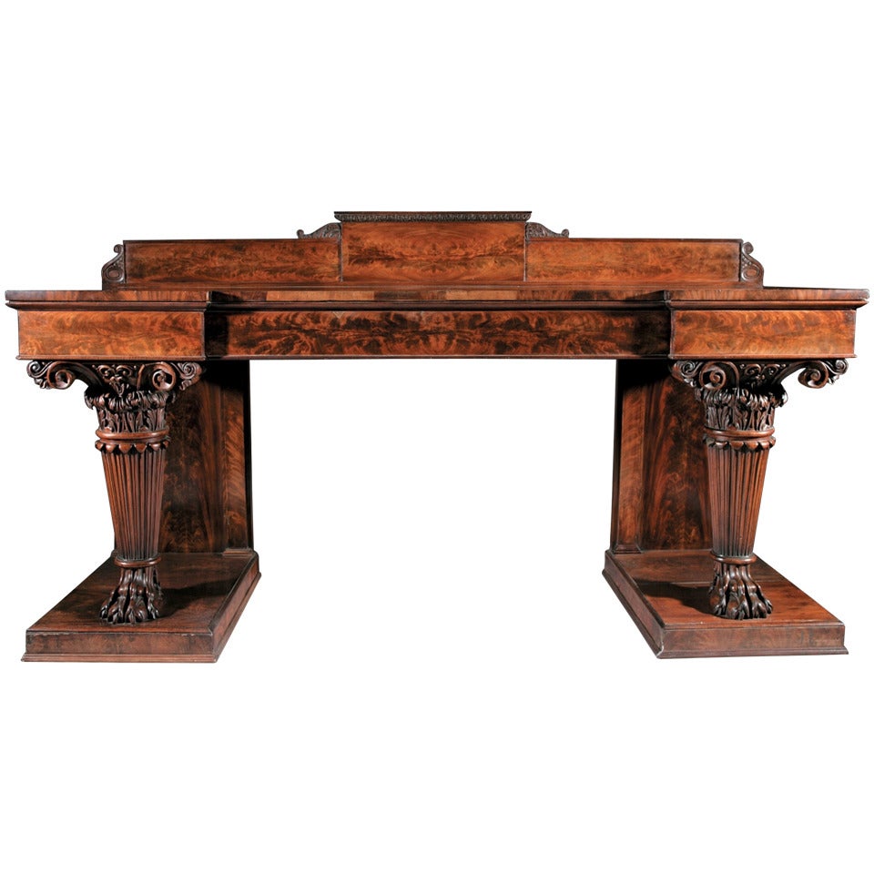An Important Late Regency Mahogany Side Table For Sale