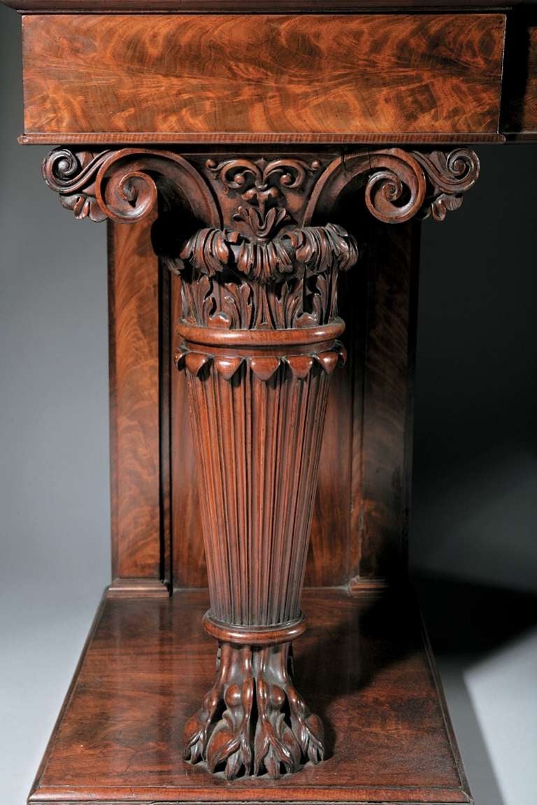 English An Important Late Regency Mahogany Side Table For Sale