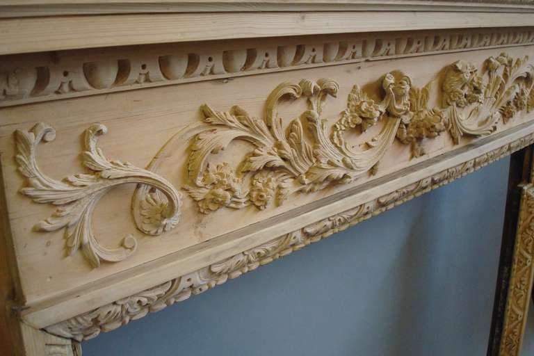 An Impressive Georgian Carved Pine Fire Surround with Provenance 5