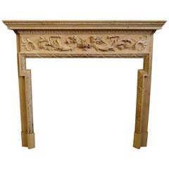 An Impressive Georgian Carved Pine Fire Surround with Provenance