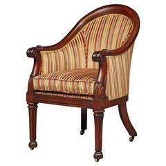 Good George IV Rosewood Library or Desk Chair
