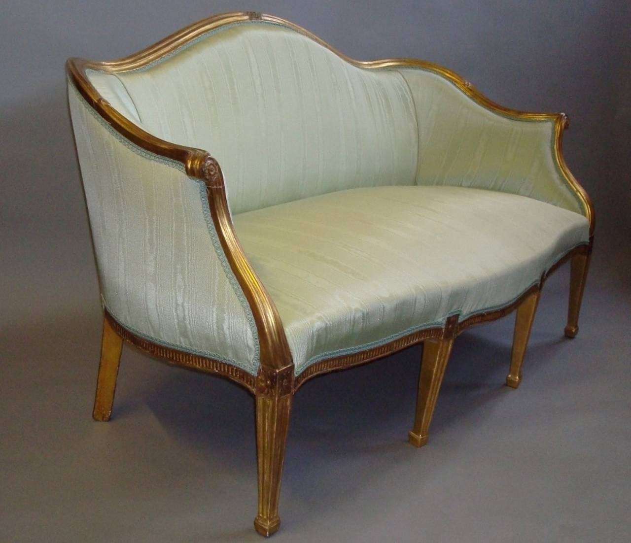 An Elegant George III Giltwood Neo Classical Style Settee 3