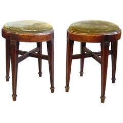 A Pair of C19th French Beech Stools