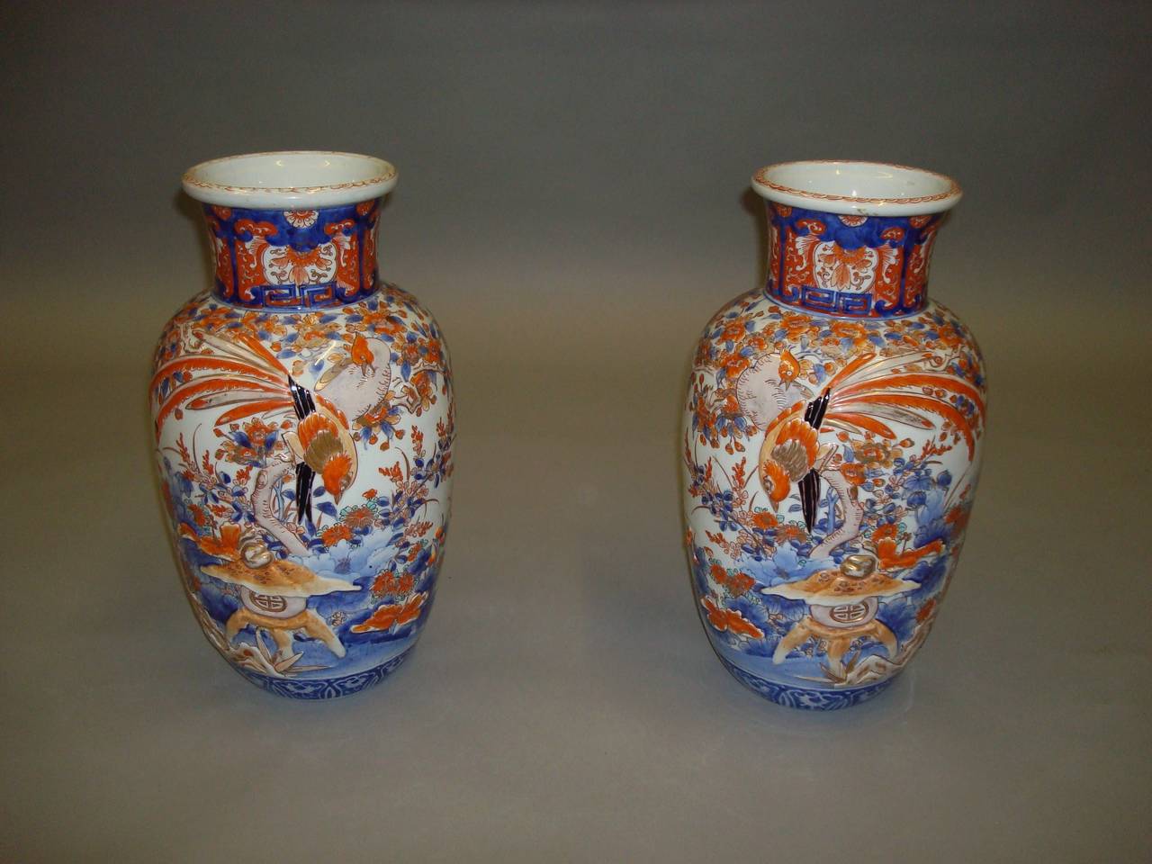 Late 19th Century Large 19th Century Pair of Imari Vases