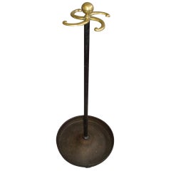 Antique An Unusual Regency Cast Iron and Brass Stick Stand
