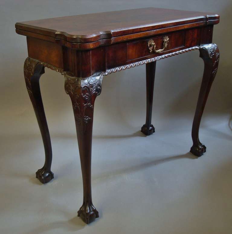 Mid-18th Century George III Mahogany Card Table For Sale