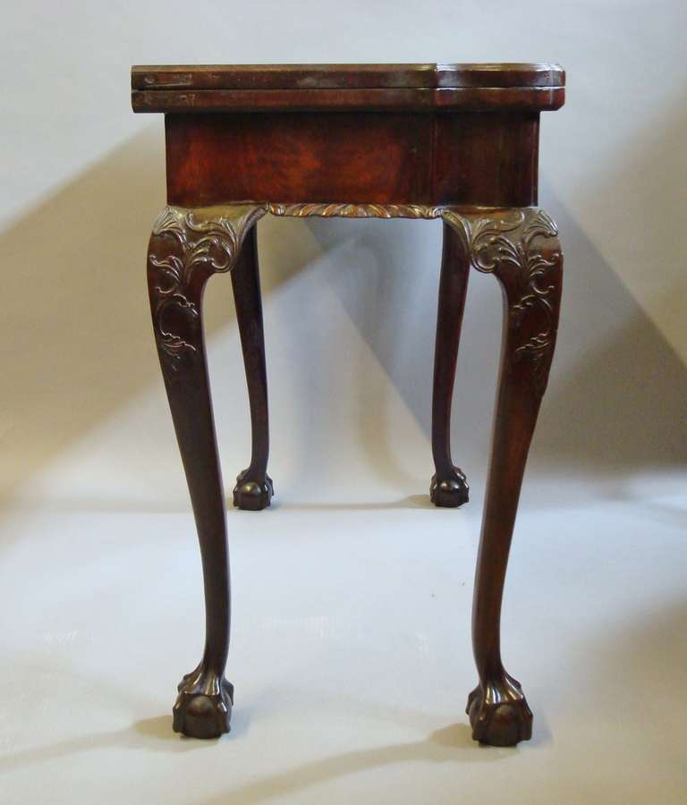 George III Mahogany Card Table For Sale 1