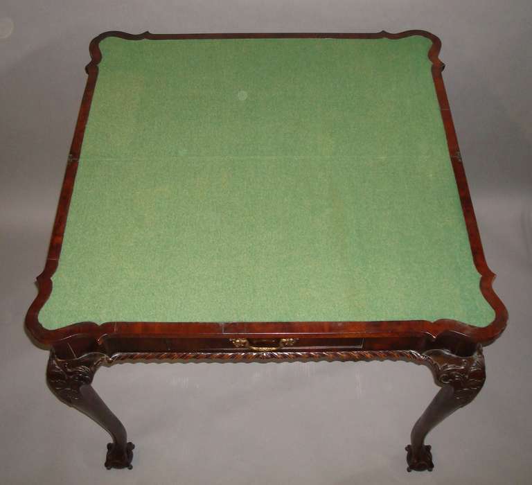 George III Mahogany Card Table For Sale 2