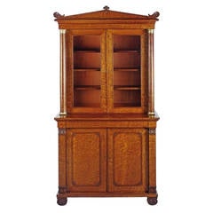 Regency Fiddle Back Mahogany Bookcase of Exceptional Quality