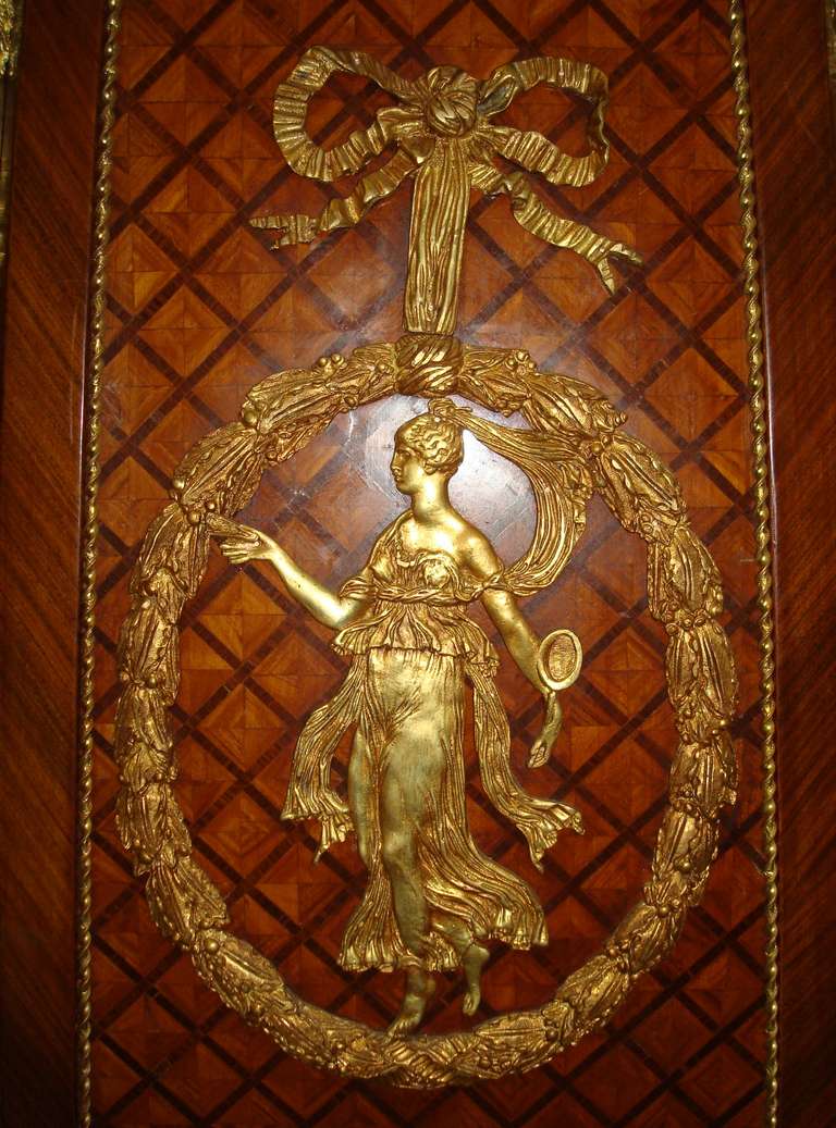 A  Flamboyant Louis XV Style Ormolu Mounted, Walnut and Kingwood Pedestal 3