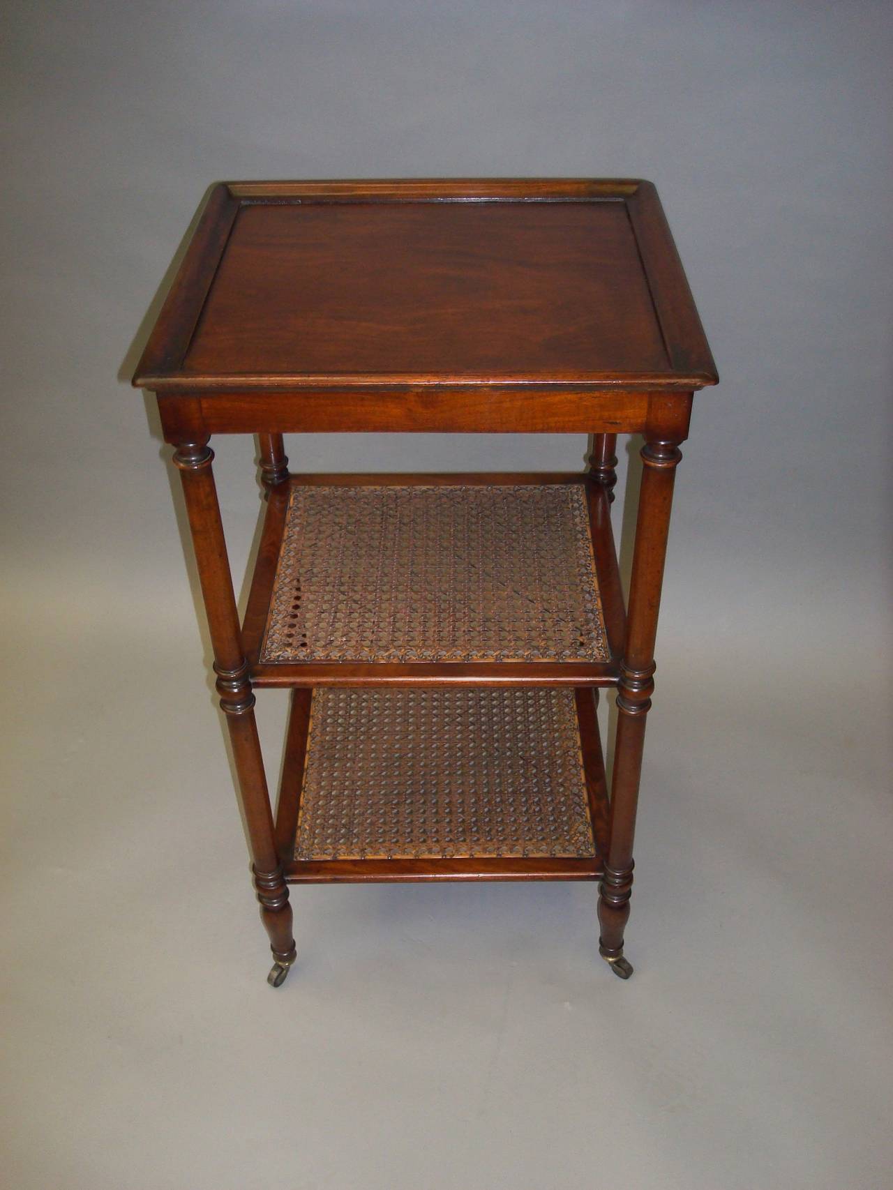 Regency Mahogany Three-Tier Étagère For Sale 2