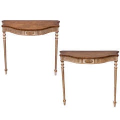 Geo III pair of neo classical pier tables