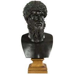 19th Century Grand Tour Classical Bronze Bust of Lucius Verus Emperor of Rome
