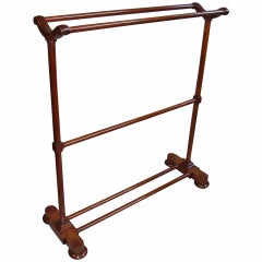 A Good Large Regency Mahogany Towel Rail plus an additional smaller towel rail