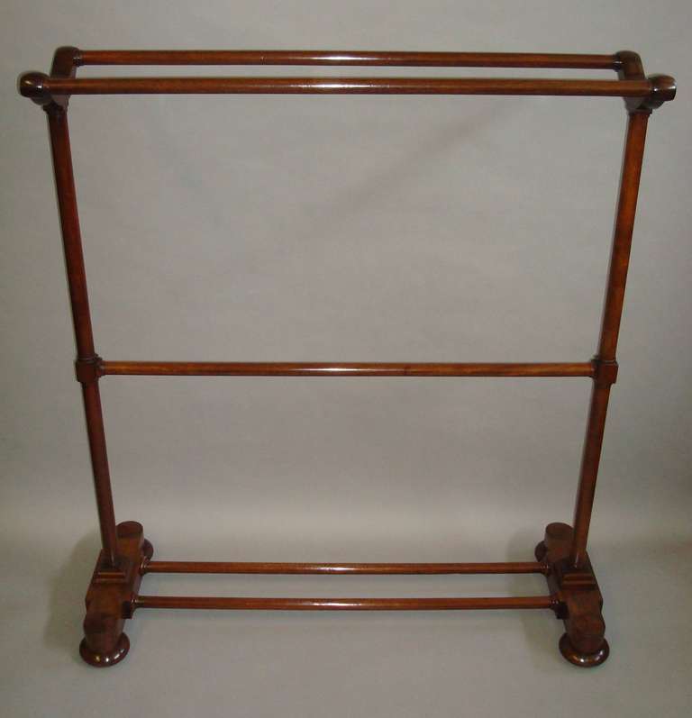 A Good Large Regency Mahogany Towel Rail plus an additional smaller towel rail 2