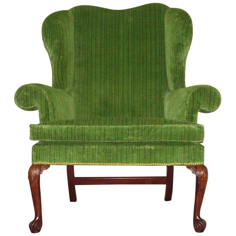 George II Mahogany Wing or Porters Chair