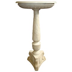 Impressive Early 19th Century Carved Marble Tazza on Pedestal