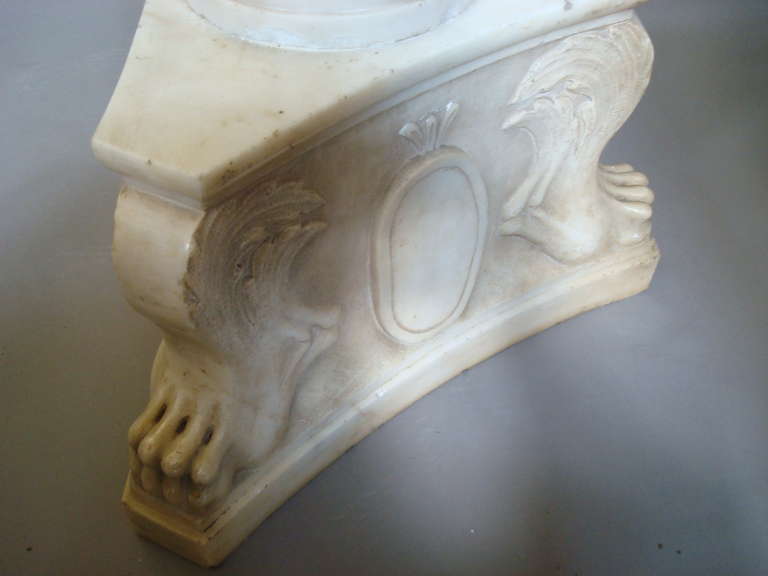 Impressive Early 19th Century Carved Marble Tazza on Pedestal For Sale 4