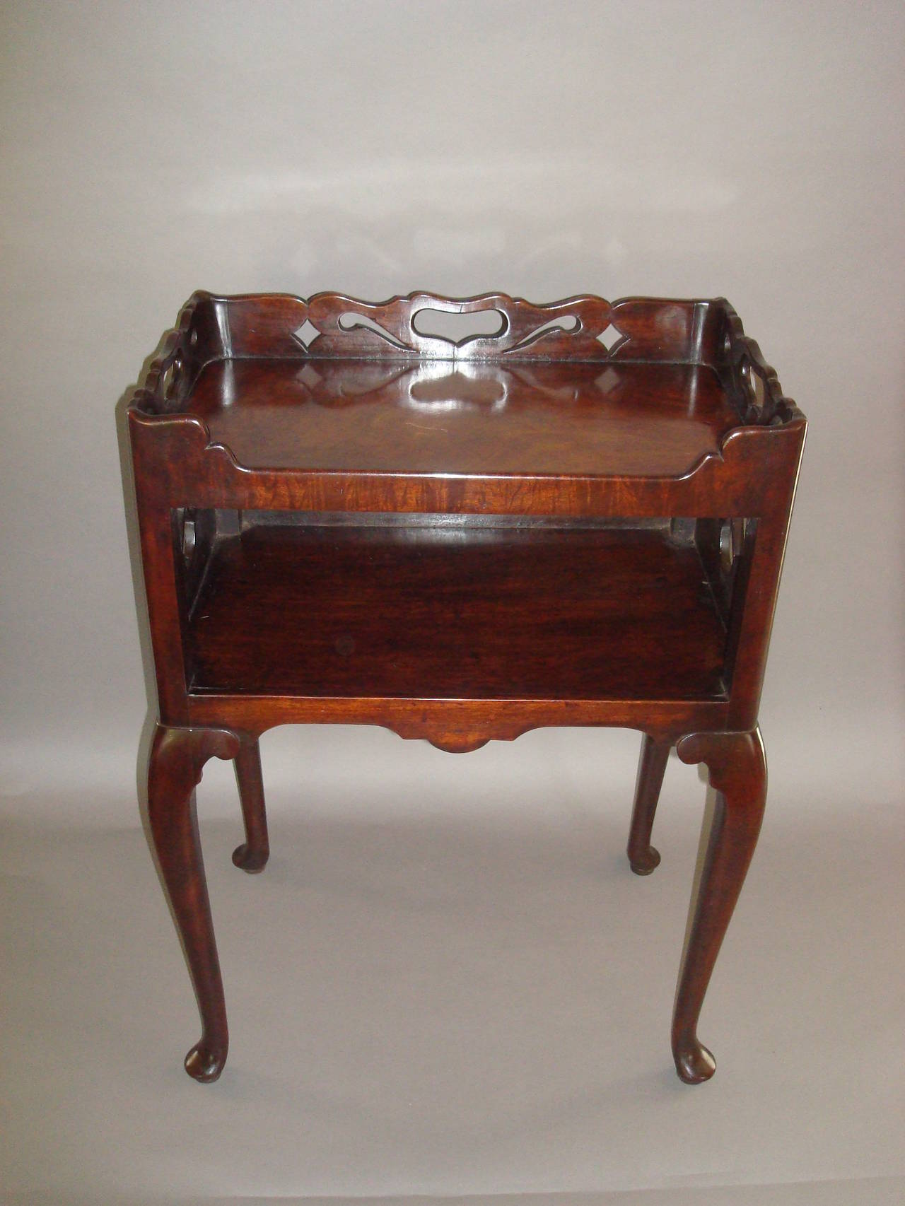 Polished Georgian Mahogany Book Table of Small Proportions