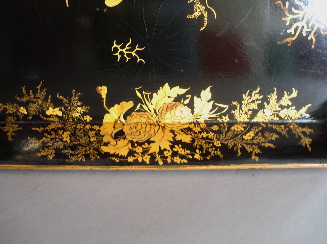 English Regency Papier-Mâché Tray For Sale