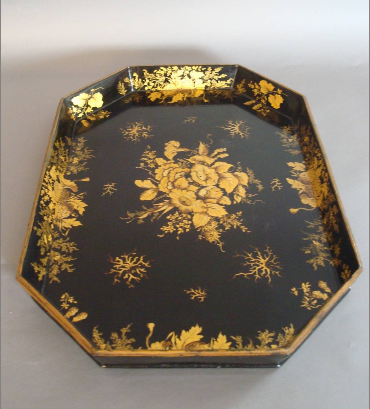 19th Century Regency Papier-Mâché Tray For Sale