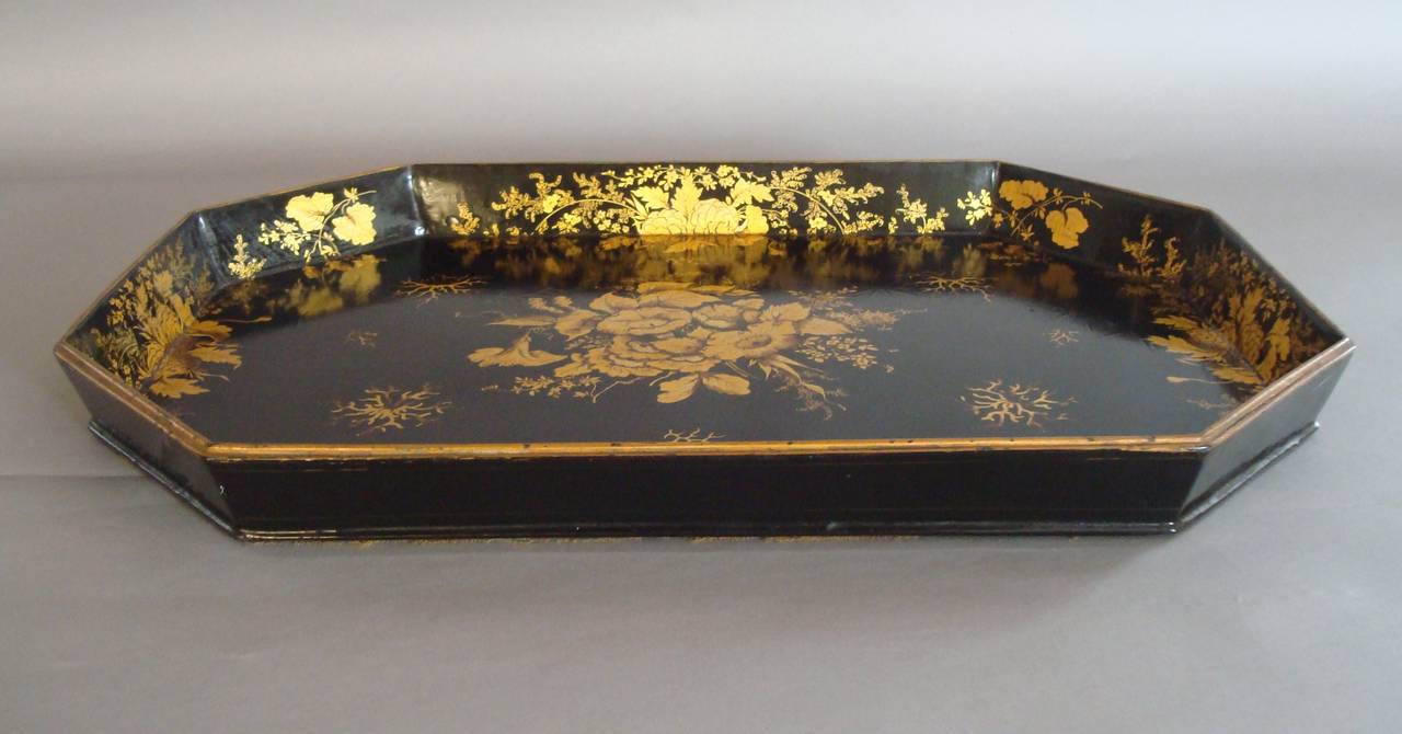 Regency Papier-Mâché Tray For Sale 1