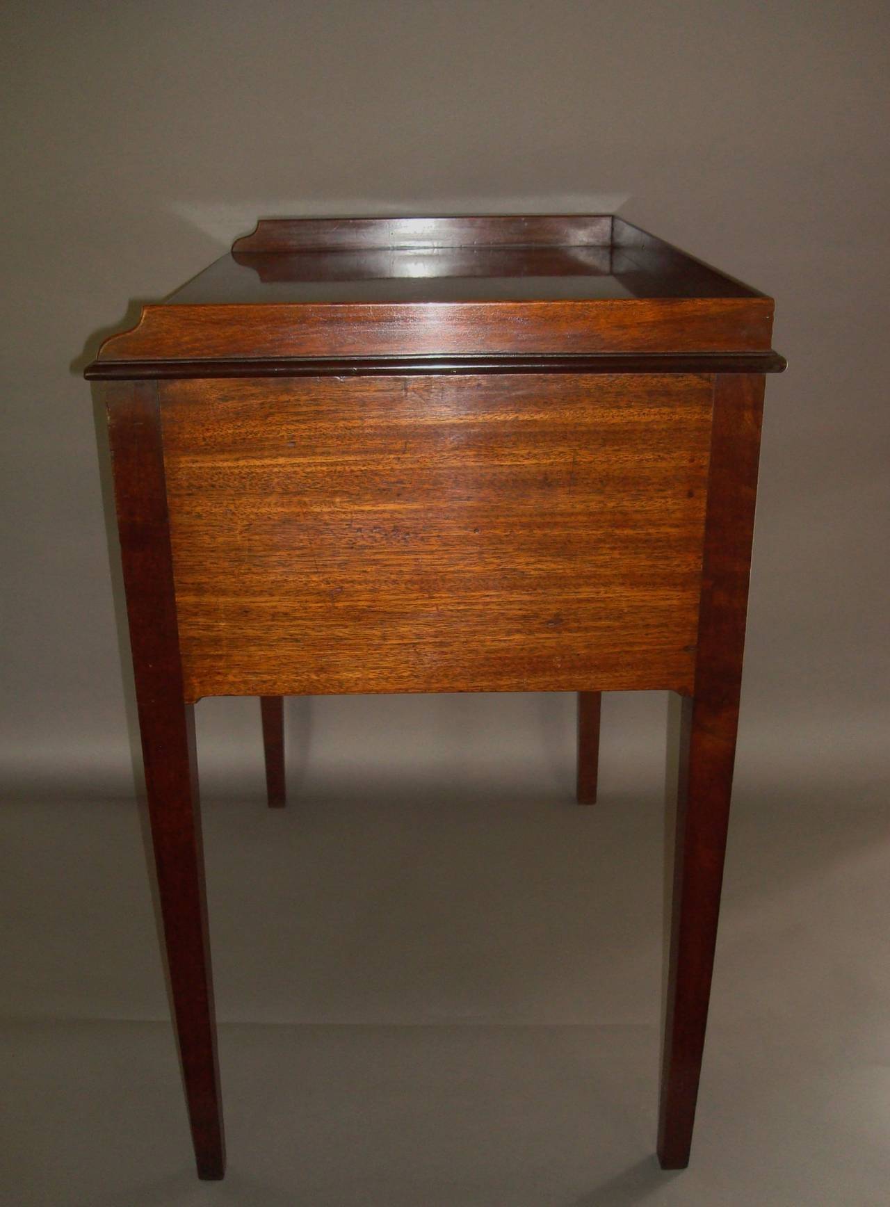 Over-Sized George III Mahogany Bedside Table in Chippendale Style 1