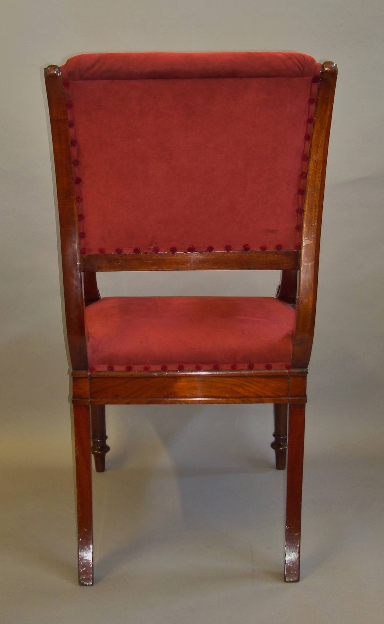 19th Century George IV Mahogany Library Chair of Bold Proportions For Sale