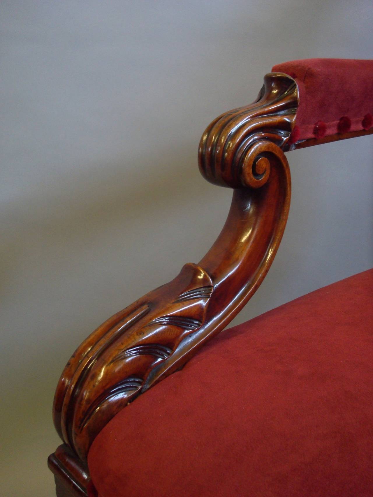 George IV Mahogany Library Chair of Bold Proportions For Sale 3