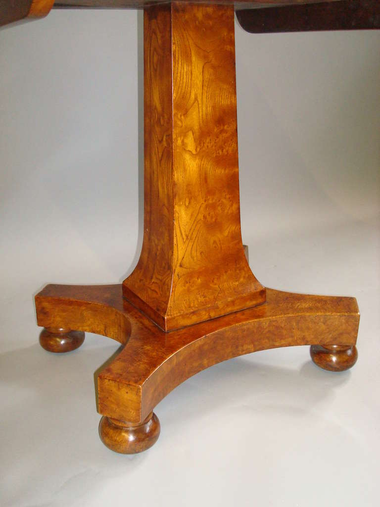 Excellent Late Regency Burr Elm Games Table 5