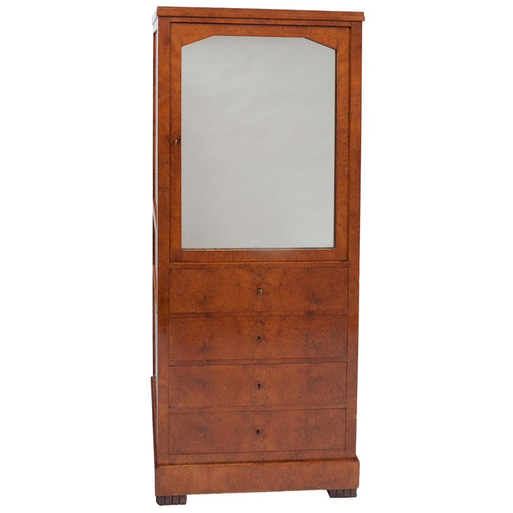 19th Century North European Amboyna Cabinet / Bookcase For Sale
