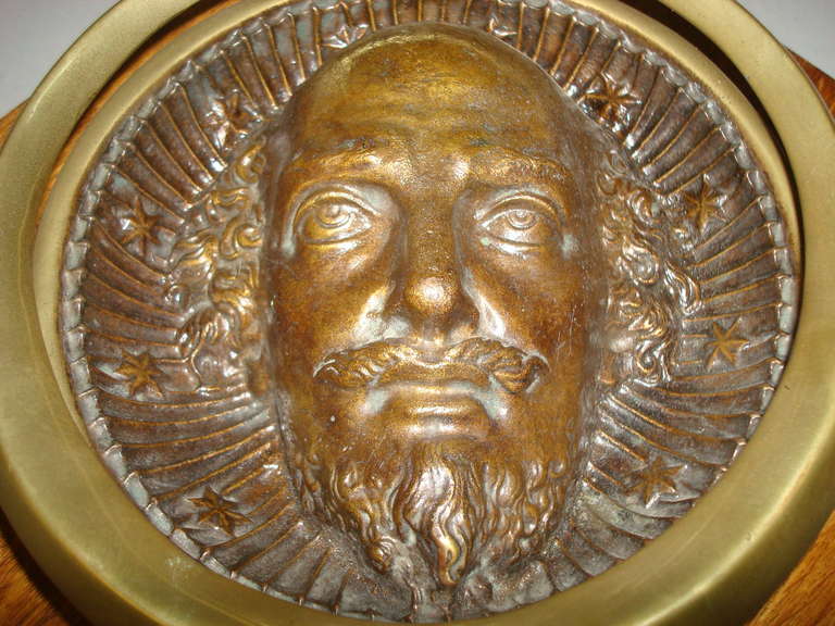 19th Century A Large C19th Bronze 'Shakespeare' Door Knocker