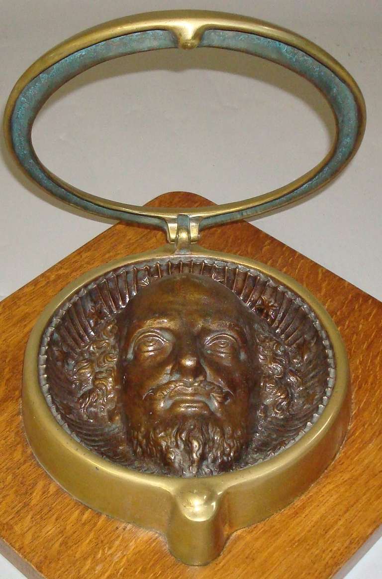 A Large C19th Bronze 'Shakespeare' Door Knocker 3